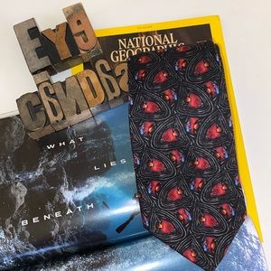 NATIONAL GEOGRAPHIC Men’s ‘Fish’🐠 Silk Neck Tie